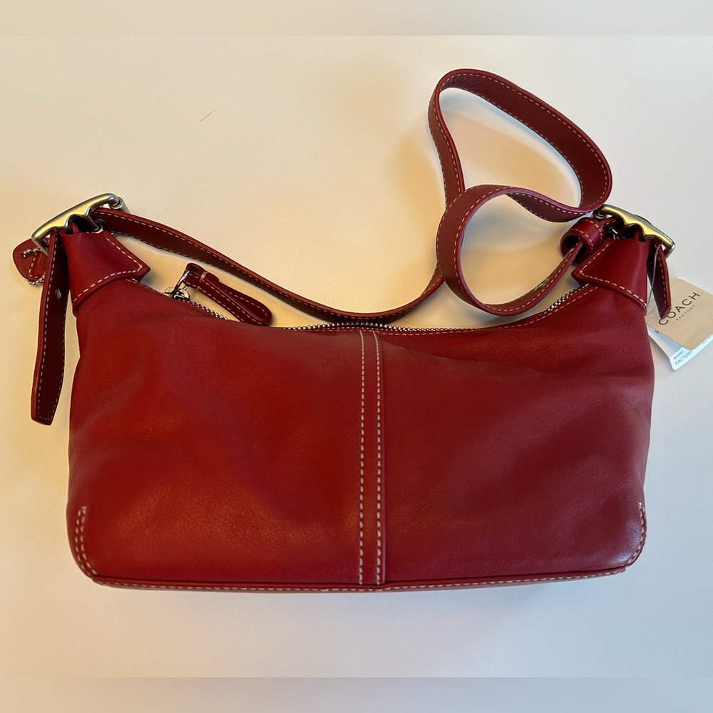 Coach Factory Red Leather Women's Shoulder Bag